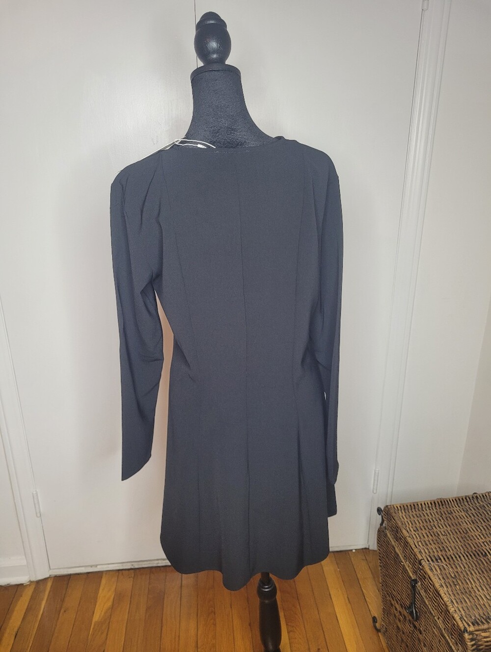New Zara Elegant Black Long Sleeve Dress - Mini - Picture 4 of 13
